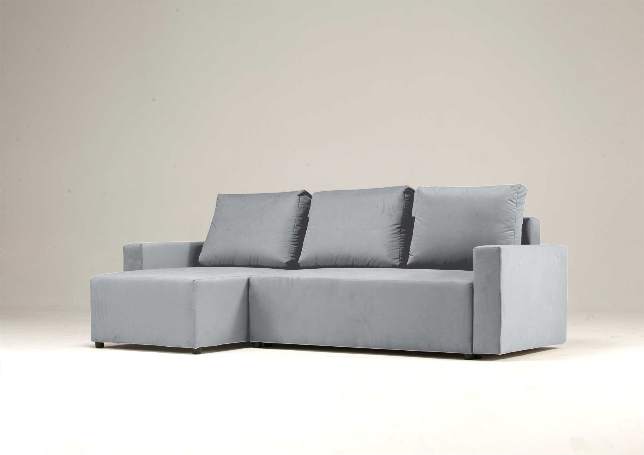 Klasyczny szary narożnik rozkładany